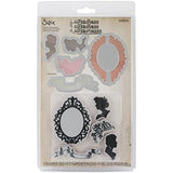 قطاعات مع أختام- Framed Silhouettes / Sizzix Framelits Die Set 5PK w/Stamps - Framed Silhouettes by Tim Holtz