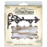 Sizzix Bigz Die - Hanging Sign by Tim Holtz / Hanging Sign قطاعة مع قاعدة الاسفنج