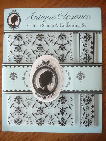 Antique Elegance cameo Stamp & Embossing Set / مجلد نقش بارز + ختم